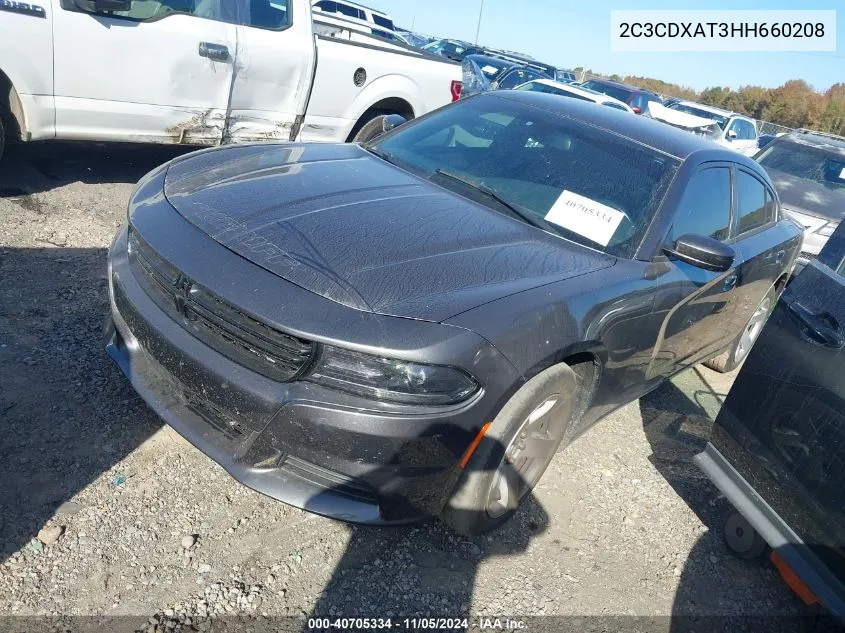 2017 Dodge Charger Police Rwd VIN: 2C3CDXAT3HH660208 Lot: 40705334