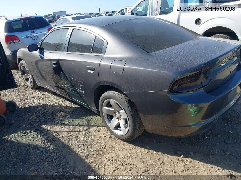 2017 Dodge Charger Police Rwd VIN: 2C3CDXAT3HH660208 Lot: 40705334