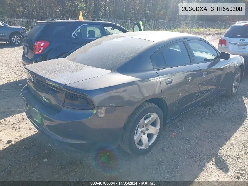 2017 Dodge Charger Police Rwd VIN: 2C3CDXAT3HH660208 Lot: 40705334