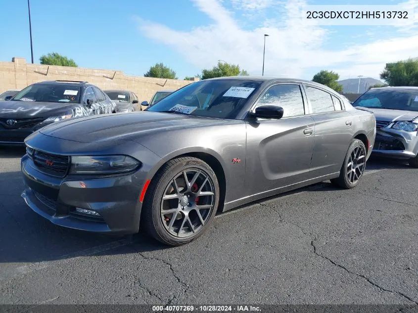 2017 Dodge Charger R/T Rwd VIN: 2C3CDXCT2HH513732 Lot: 40707269