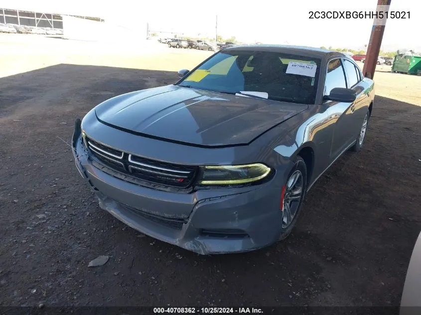 2017 Dodge Charger Se Rwd VIN: 2C3CDXBG6HH515021 Lot: 40708362