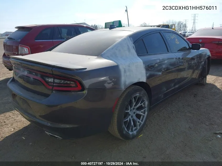 2C3CDXHG1HH576011 2017 Dodge Charger Sxt Rwd