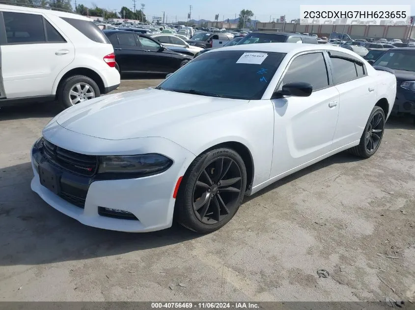 2017 Dodge Charger Sxt Rwd VIN: 2C3CDXHG7HH623655 Lot: 40756469