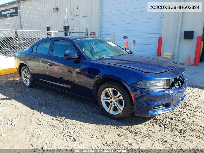 2C3CDXBG8HH602824 2017 Dodge Charger Se Rwd