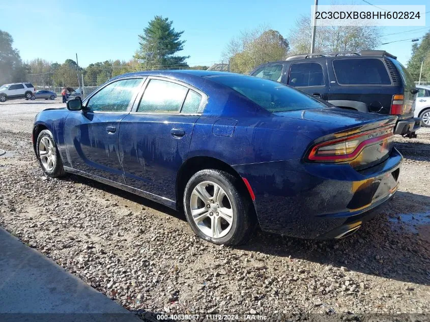 2C3CDXBG8HH602824 2017 Dodge Charger Se Rwd