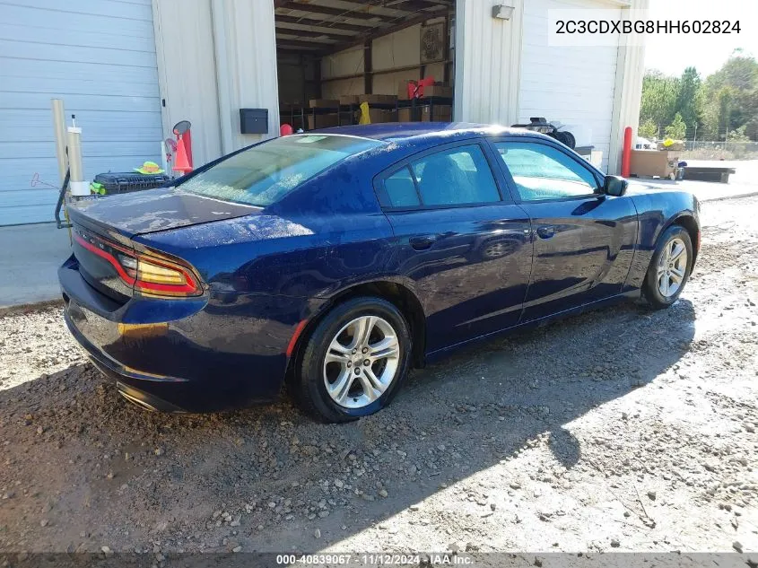 2C3CDXBG8HH602824 2017 Dodge Charger Se Rwd