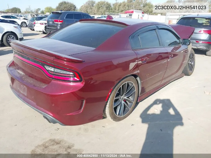 2C3CDXGJ2HH541023 2017 Dodge Charger R/T Scat Pack Rwd