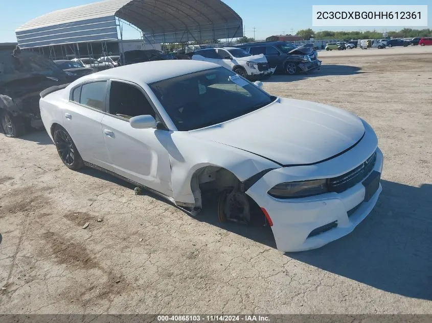 2017 Dodge Charger Se Rwd VIN: 2C3CDXBG0HH612361 Lot: 40865103