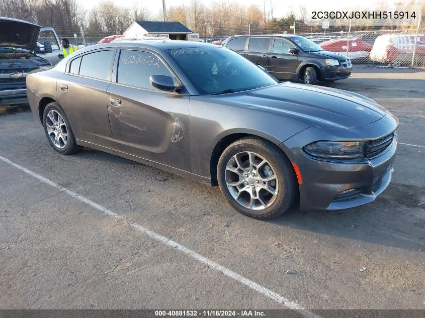 2017 Dodge Charger Sxt Awd VIN: 2C3CDXJGXHH515914 Lot: 40881532