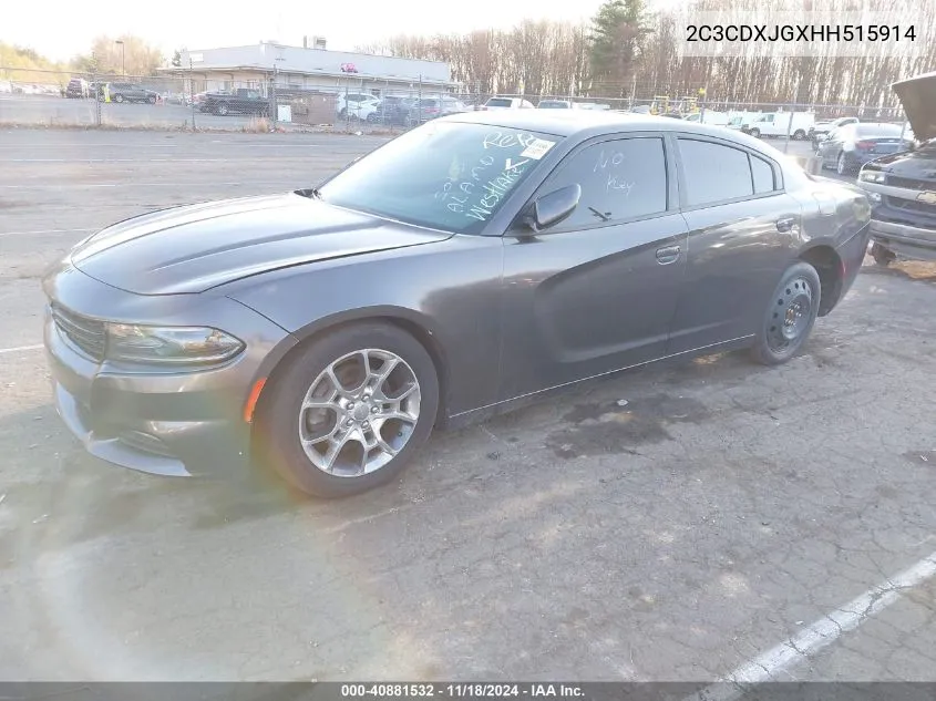 2017 Dodge Charger Sxt Awd VIN: 2C3CDXJGXHH515914 Lot: 40881532