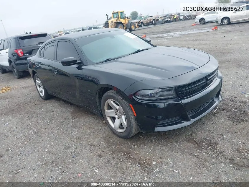 2017 Dodge Charger Police Rwd VIN: 2C3CDXAG8HH638627 Lot: 40890214