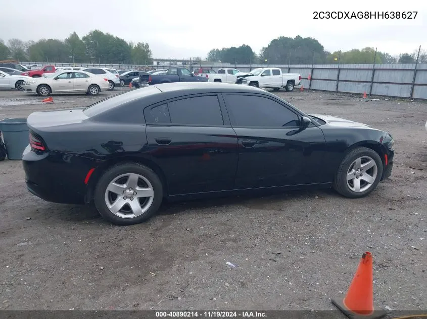 2017 Dodge Charger Police Rwd VIN: 2C3CDXAG8HH638627 Lot: 40890214