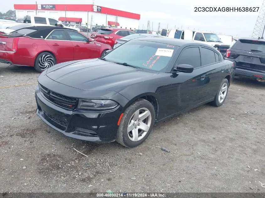 2017 Dodge Charger Police Rwd VIN: 2C3CDXAG8HH638627 Lot: 40890214