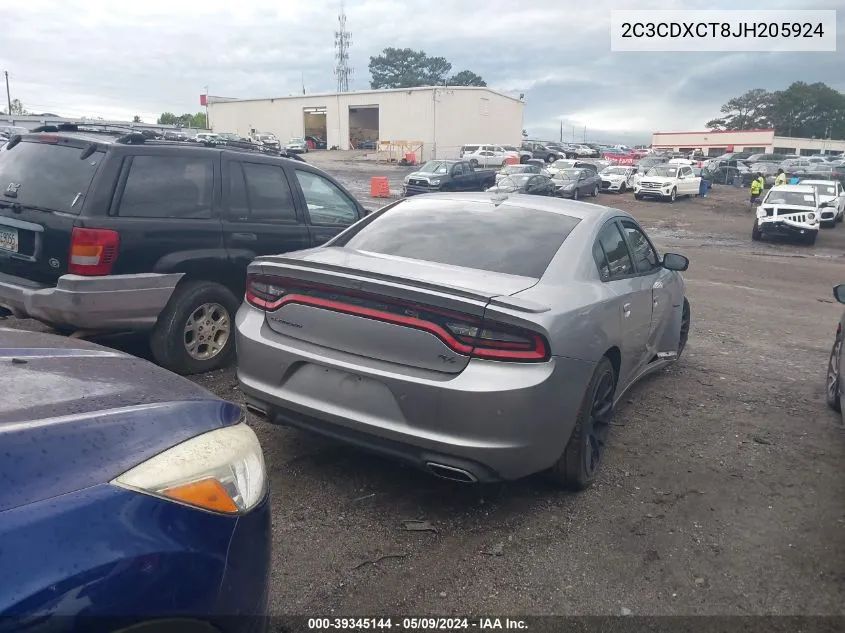 2C3CDXCT8JH205924 2018 Dodge Charger R/T Rwd