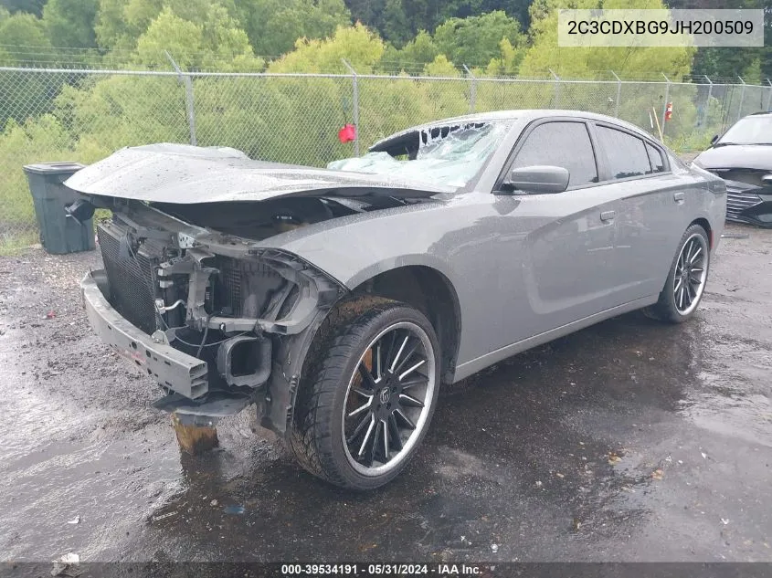 2C3CDXBG9JH200509 2018 Dodge Charger Sxt Rwd