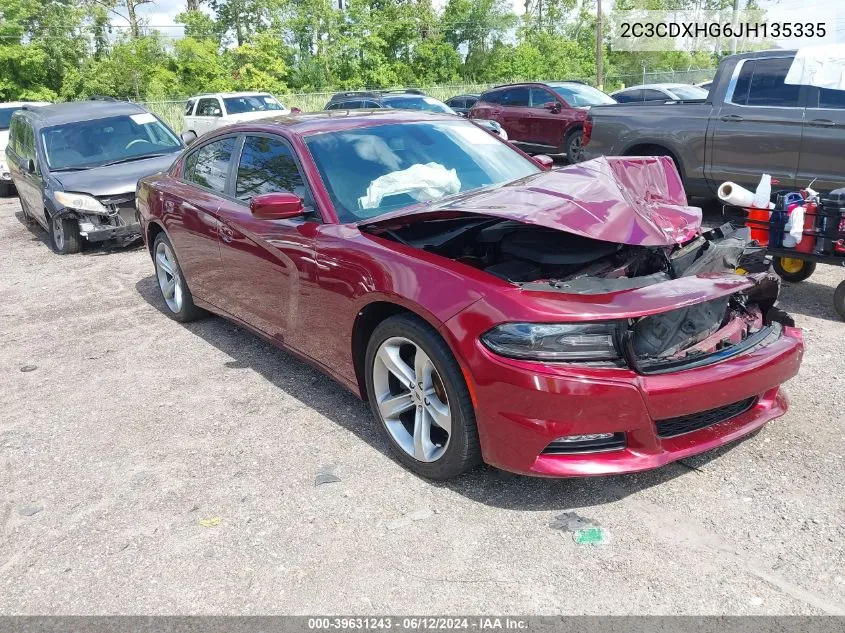 2018 Dodge Charger Sxt Plus Rwd VIN: 2C3CDXHG6JH135335 Lot: 39631243