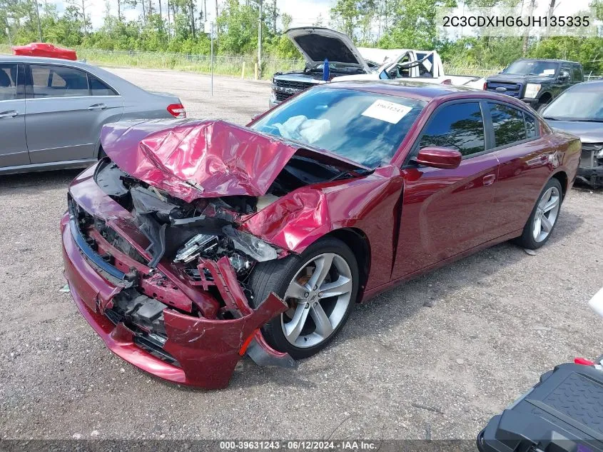 2018 Dodge Charger Sxt Plus Rwd VIN: 2C3CDXHG6JH135335 Lot: 39631243