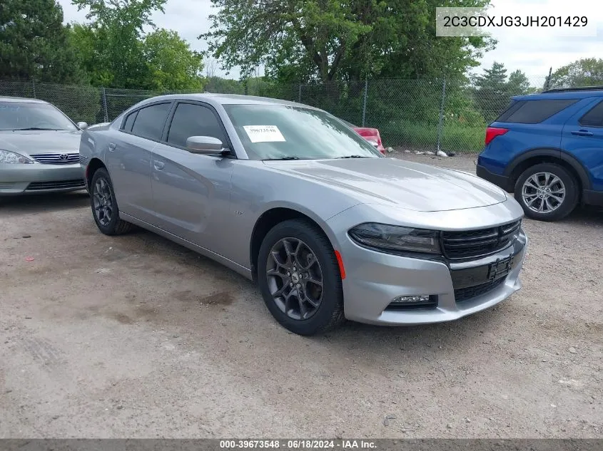 2018 Dodge Charger Gt Awd VIN: 2C3CDXJG3JH201429 Lot: 39673548