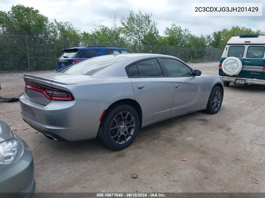 2018 Dodge Charger Gt Awd VIN: 2C3CDXJG3JH201429 Lot: 39673548