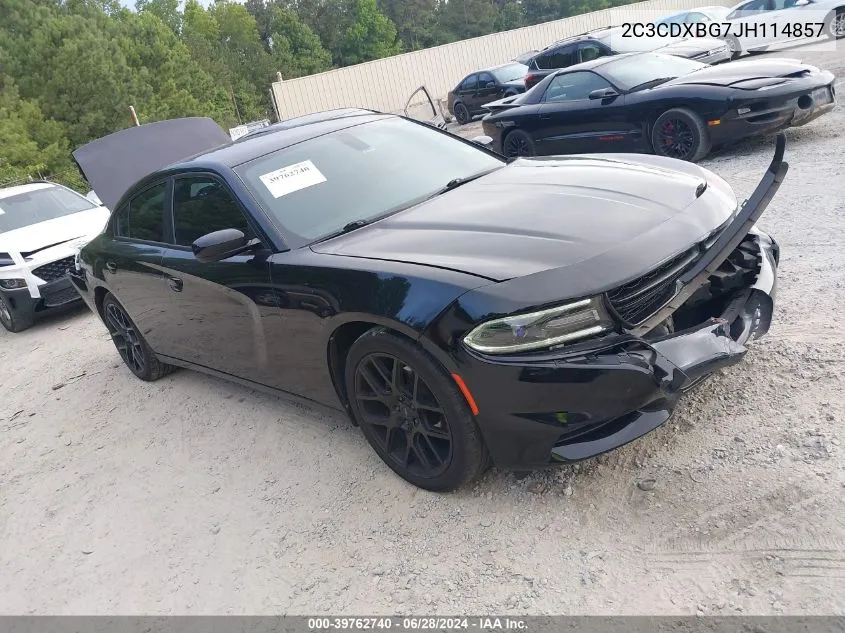 2C3CDXBG7JH114857 2018 Dodge Charger Sxt Rwd