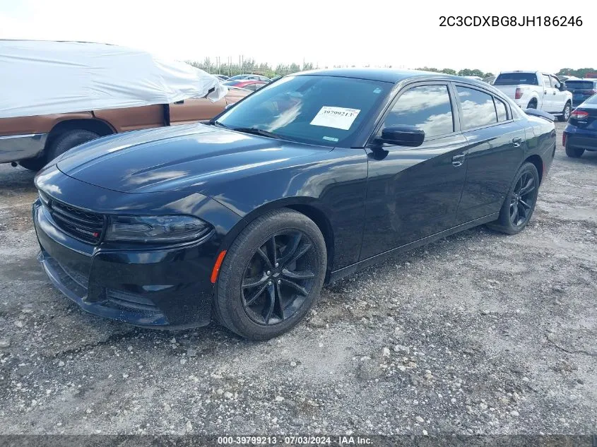 2018 Dodge Charger Sxt Rwd VIN: 2C3CDXBG8JH186246 Lot: 39799213