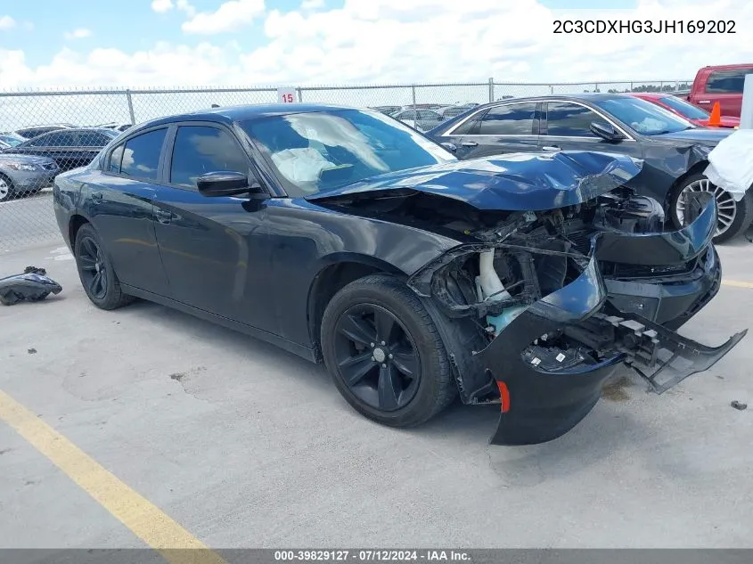 2C3CDXHG3JH169202 2018 Dodge Charger Sxt Plus Rwd