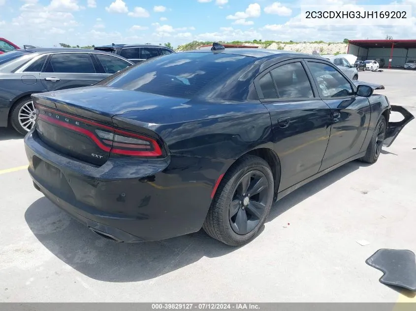 2C3CDXHG3JH169202 2018 Dodge Charger Sxt Plus Rwd