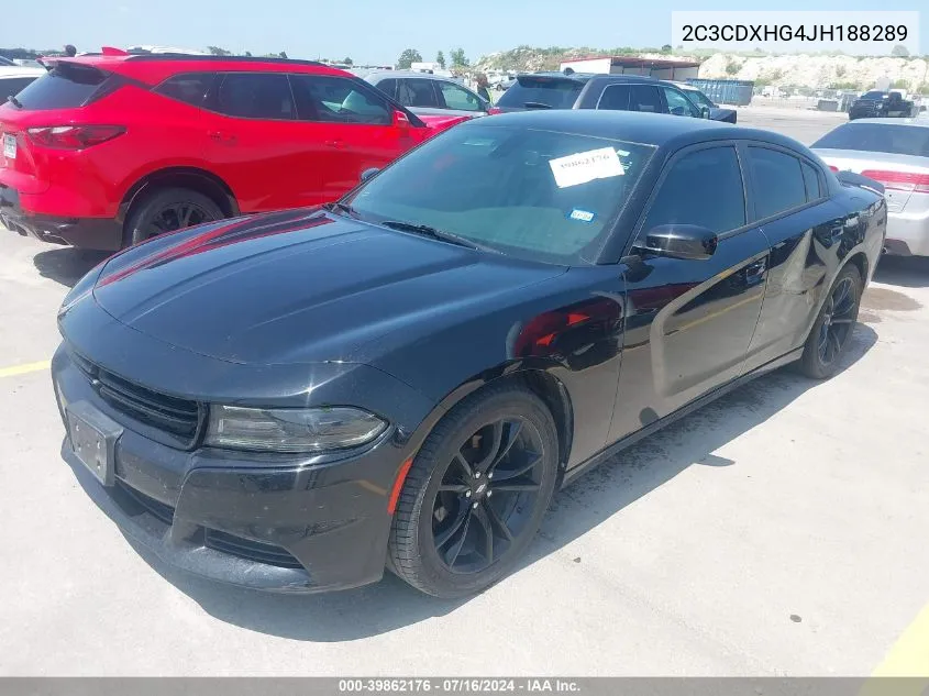 2C3CDXHG4JH188289 2018 Dodge Charger Sxt Plus Rwd