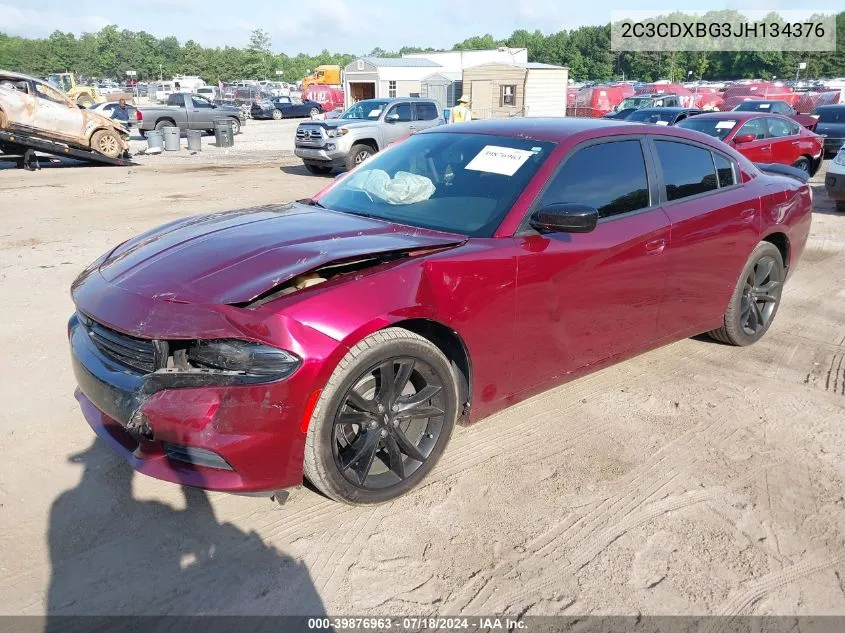 2C3CDXBG3JH134376 2018 Dodge Charger Sxt Rwd