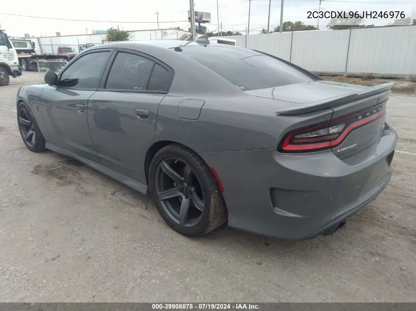 2018 Dodge Charger Srt Hellcat Rwd VIN: 2C3CDXL96JH246976 Lot: 39908878