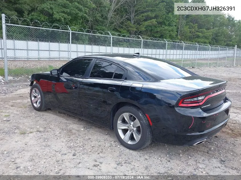 2018 Dodge Charger Sxt Plus VIN: 2C3CDXHG7JH326391 Lot: 39909333