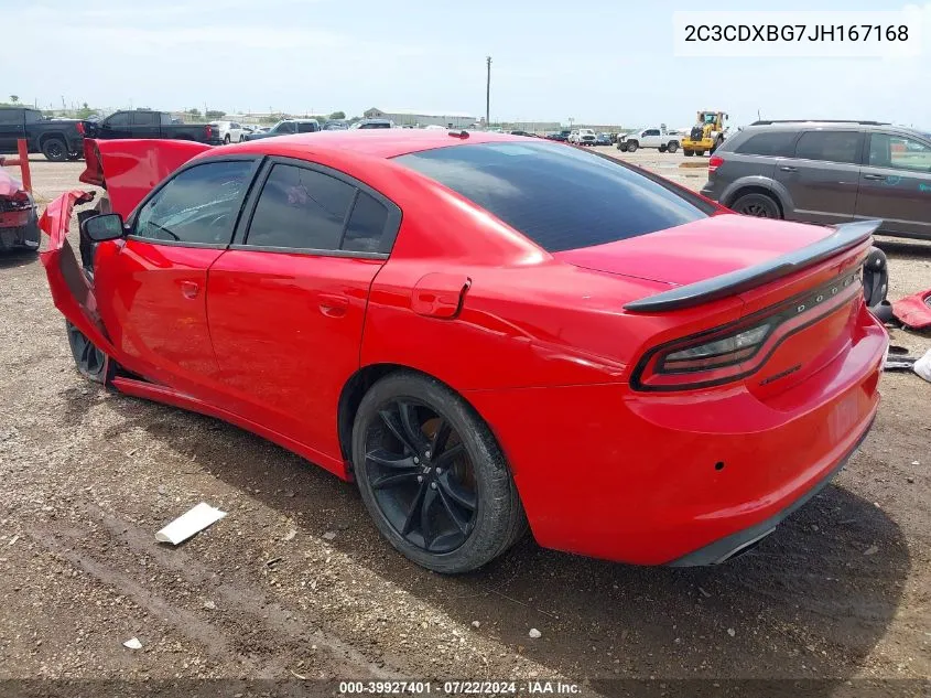 2C3CDXBG7JH167168 2018 Dodge Charger Sxt Rwd