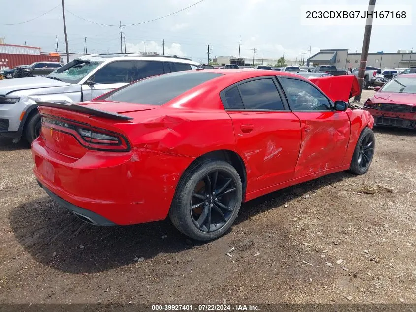 2C3CDXBG7JH167168 2018 Dodge Charger Sxt Rwd