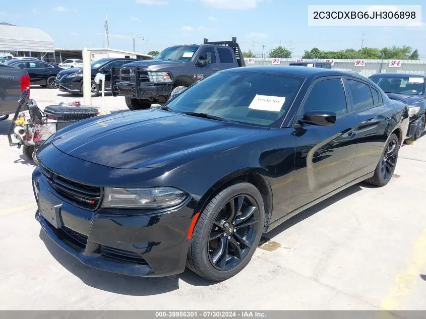 2018 Dodge Charger Sxt Rwd VIN: 2C3CDXBG6JH306898 Lot: 39956301