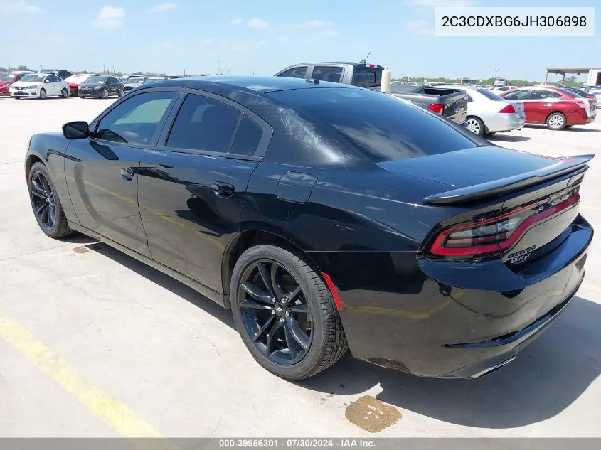 2018 Dodge Charger Sxt Rwd VIN: 2C3CDXBG6JH306898 Lot: 39956301