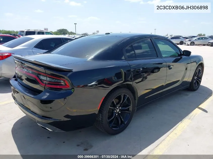 2018 Dodge Charger Sxt Rwd VIN: 2C3CDXBG6JH306898 Lot: 39956301