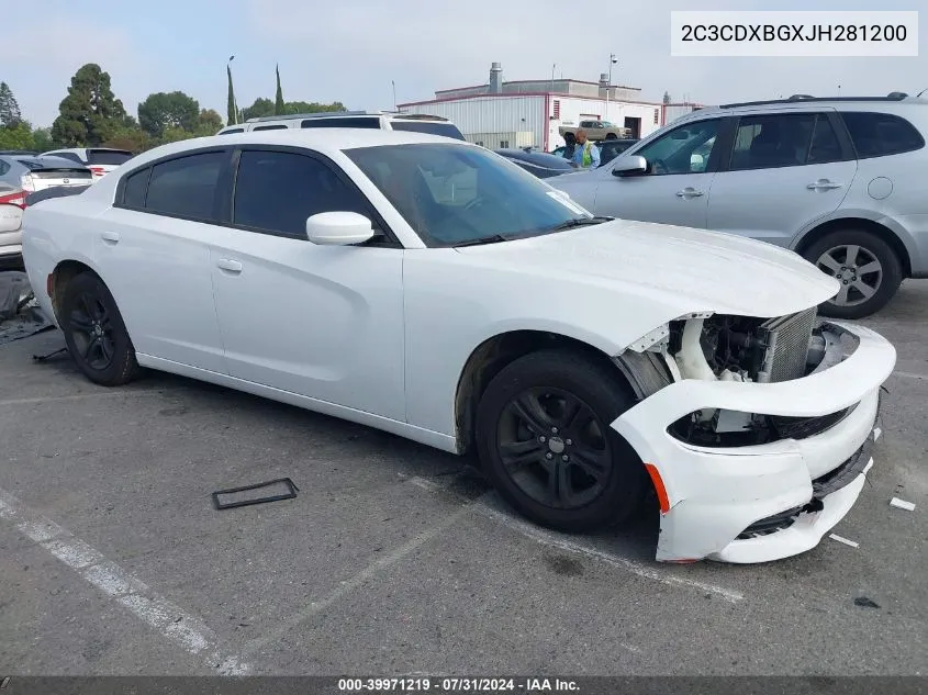 2018 Dodge Charger Sxt Rwd VIN: 2C3CDXBGXJH281200 Lot: 39971219