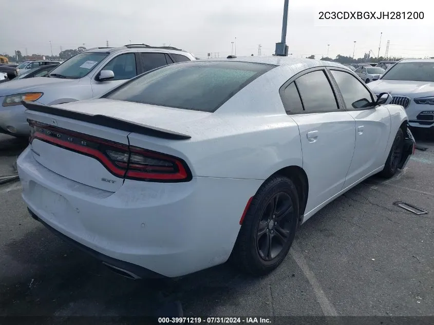 2C3CDXBGXJH281200 2018 Dodge Charger Sxt Rwd