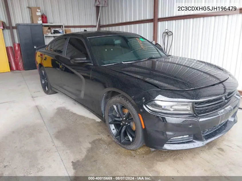 2018 Dodge Charger Sxt Plus Rwd VIN: 2C3CDXHG5JH196479 Lot: 40015669