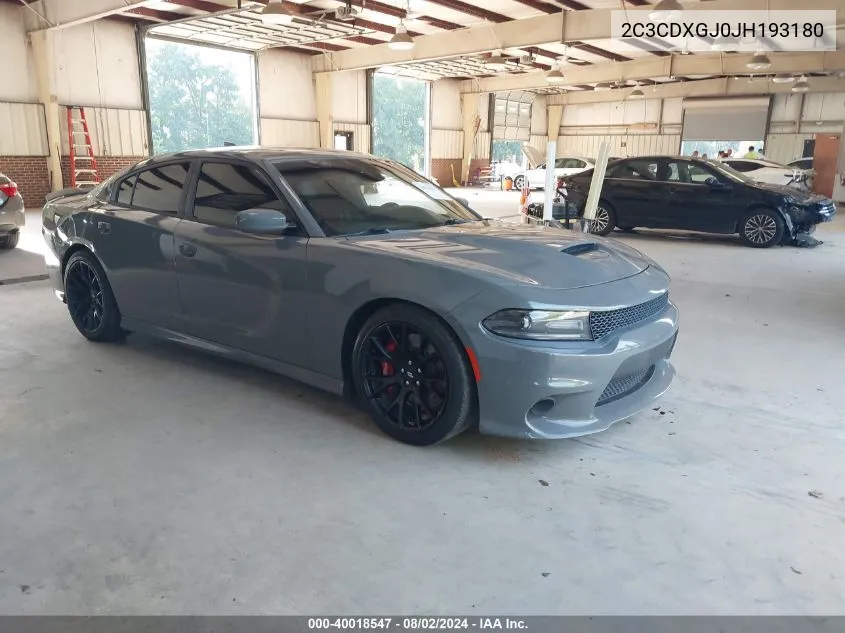 2018 Dodge Charger R/T Scat Pack VIN: 2C3CDXGJ0JH193180 Lot: 40018547