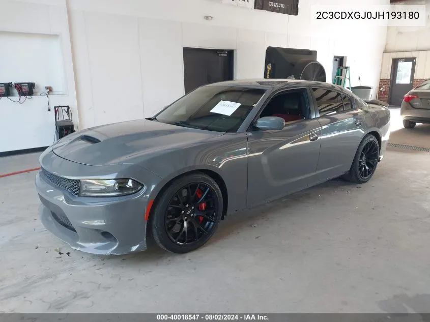 2018 Dodge Charger R/T Scat Pack VIN: 2C3CDXGJ0JH193180 Lot: 40018547