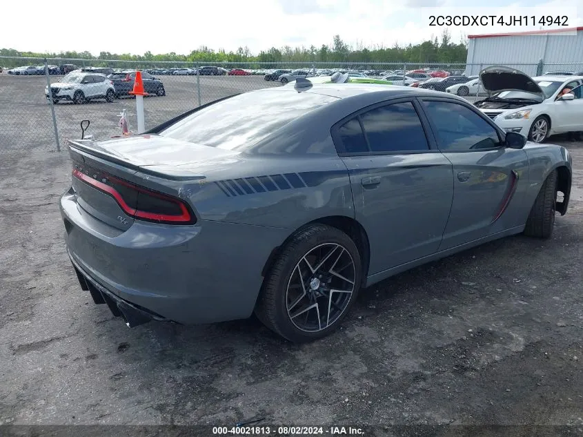 2C3CDXCT4JH114942 2018 Dodge Charger R/T Rwd