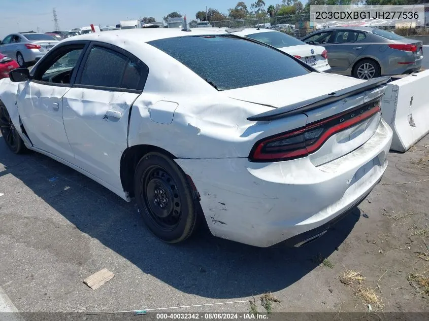 2018 Dodge Charger Sxt Rwd VIN: 2C3CDXBG1JH277536 Lot: 40032342