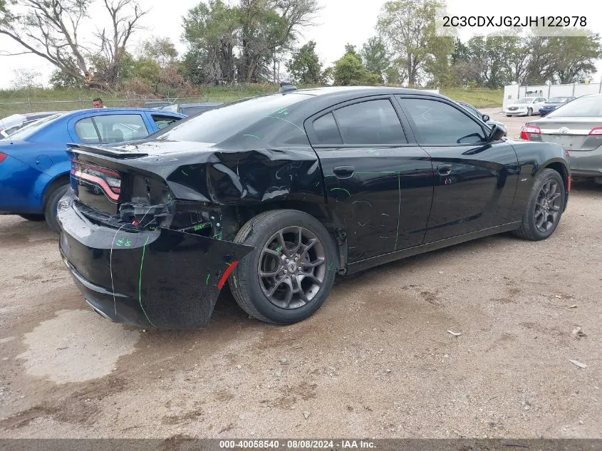 2018 Dodge Charger Gt Awd VIN: 2C3CDXJG2JH122978 Lot: 40058540