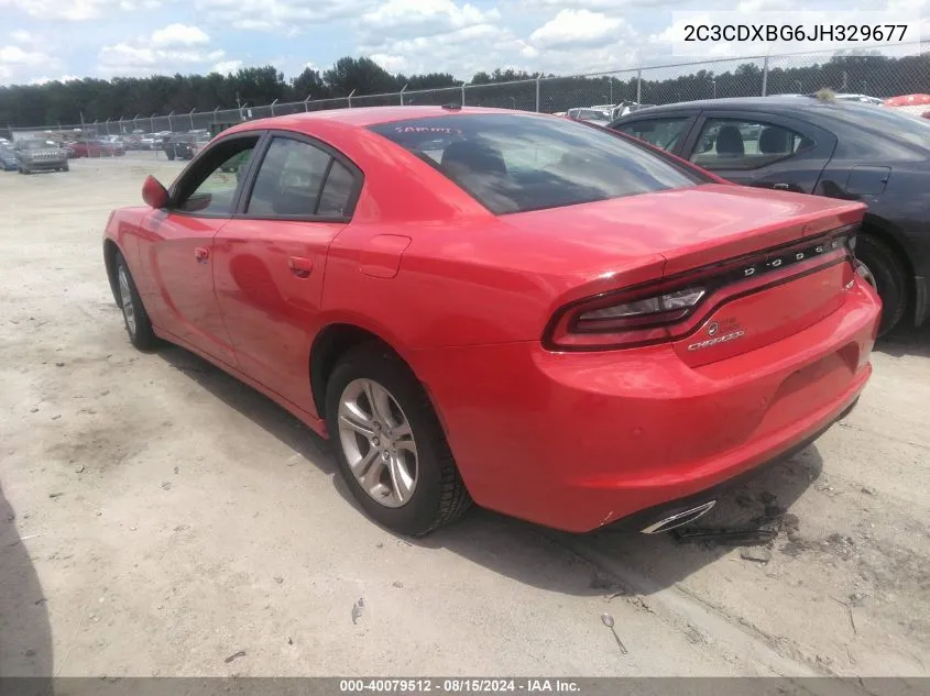 2018 Dodge Charger Sxt Rwd VIN: 2C3CDXBG6JH329677 Lot: 40079512