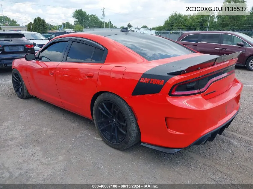 2018 Dodge Charger Daytona 392 Rwd VIN: 2C3CDXGJ0JH135537 Lot: 40087108