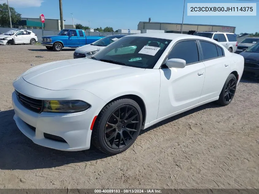 2C3CDXBG0JH114375 2018 Dodge Charger Sxt Rwd