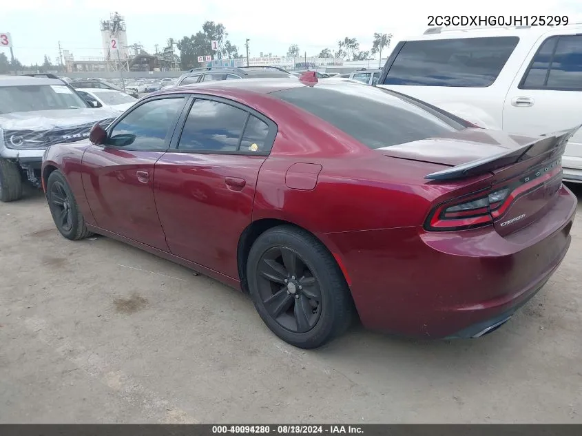 2C3CDXHG0JH125299 2018 Dodge Charger Sxt Plus Rwd