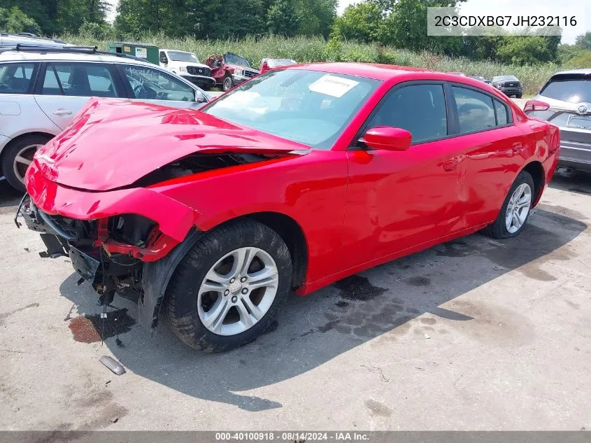 2C3CDXBG7JH232116 2018 Dodge Charger Sxt Rwd