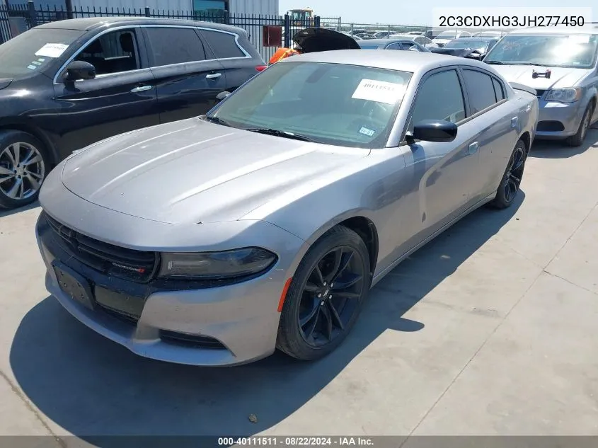 2C3CDXHG3JH277450 2018 Dodge Charger Sxt Plus Rwd